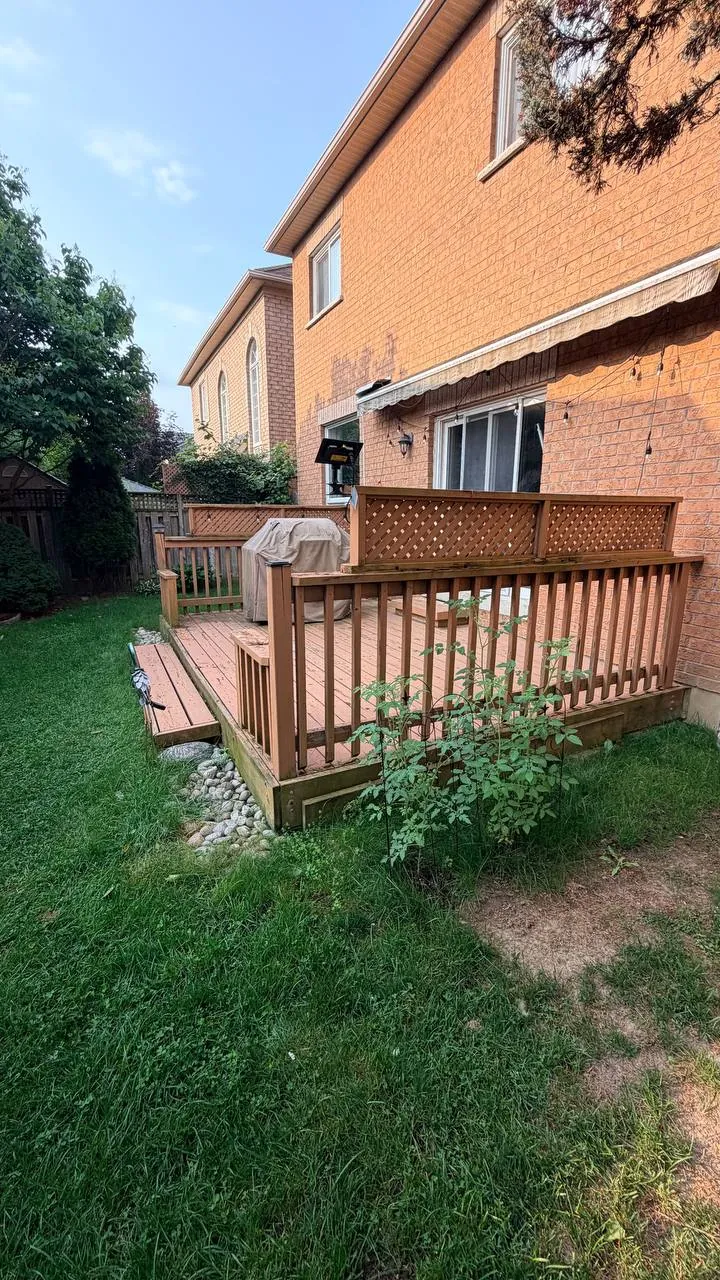 Composite Deck Construction in Aurora: Old Wood Deck Replaced with Fiberon Cabin Decking on a Pressure-Treated Frame
