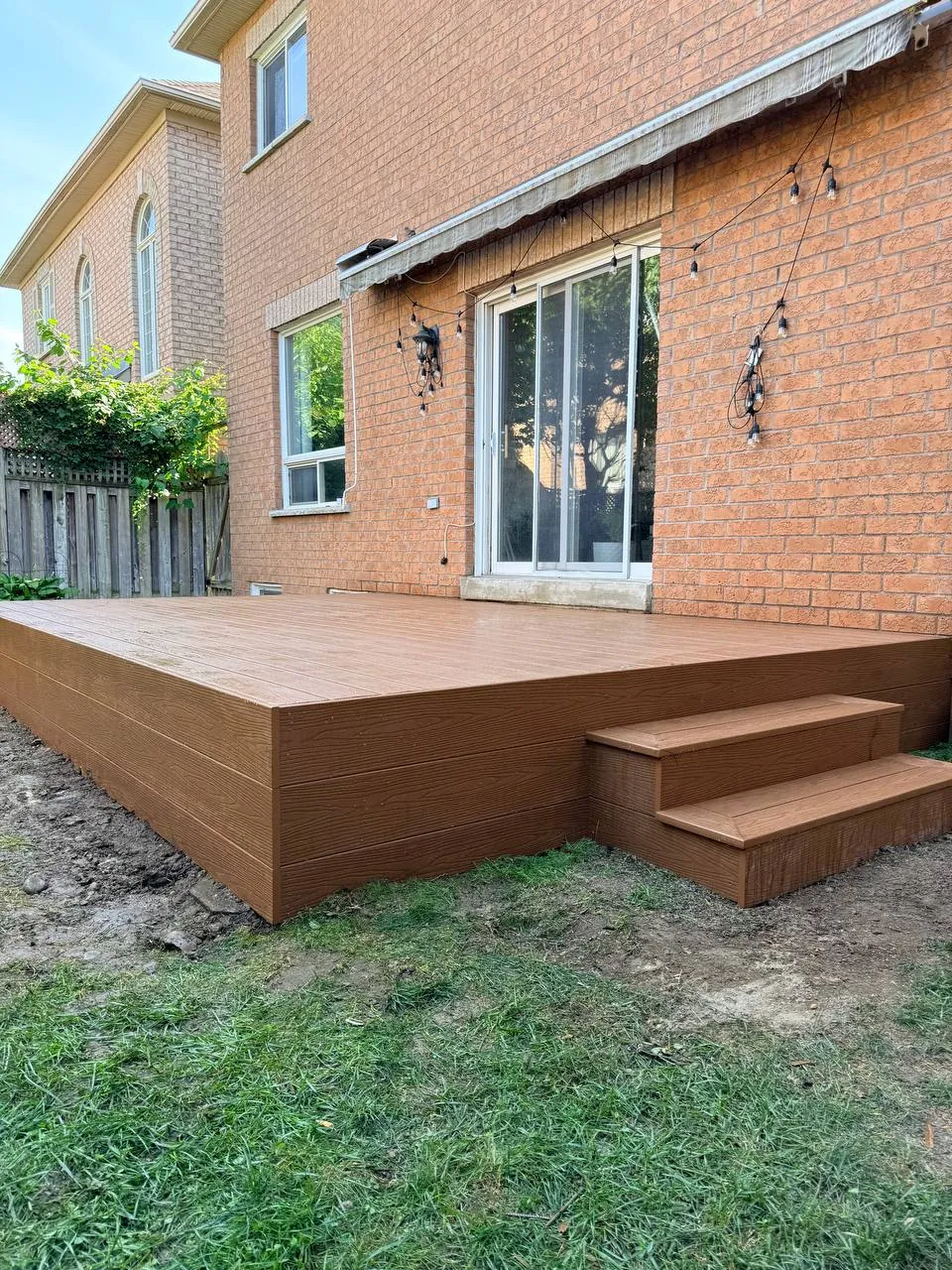 Composite Deck Construction in Aurora: Old Wood Deck Replaced with Fiberon Cabin Decking on a Pressure-Treated Frame