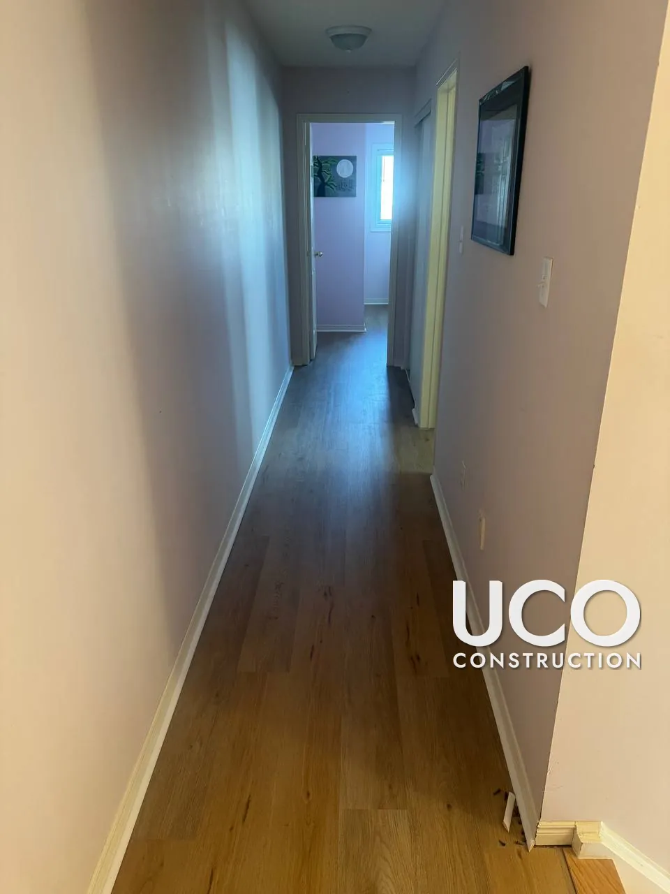 Carpet to LVP in Brampton: Carpet Removed From Bedrooms and Hallway and Replaced With Luxury Vinyl Plank Flooring