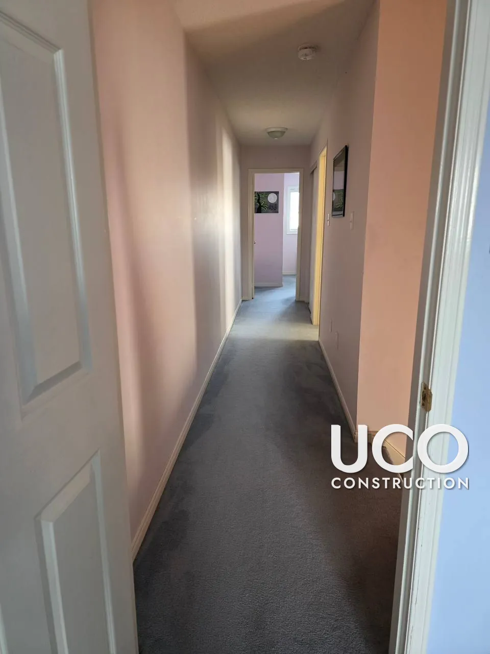 Carpet to LVP in Brampton: Carpet Removed From Bedrooms and Hallway and Replaced With Luxury Vinyl Plank Flooring
