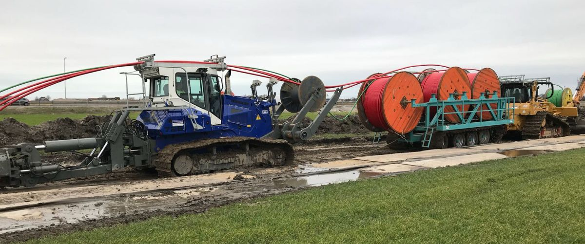 FBD cable plough machine installing cable