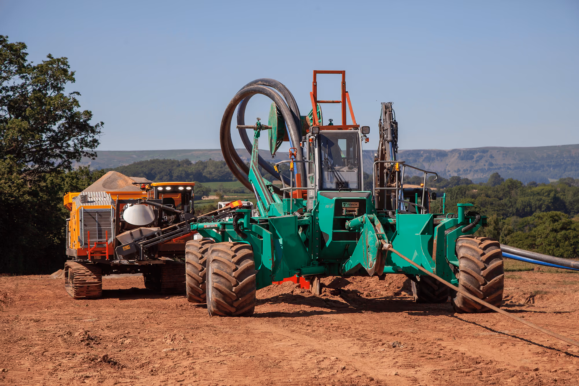 FBD cable plough machine installing cable