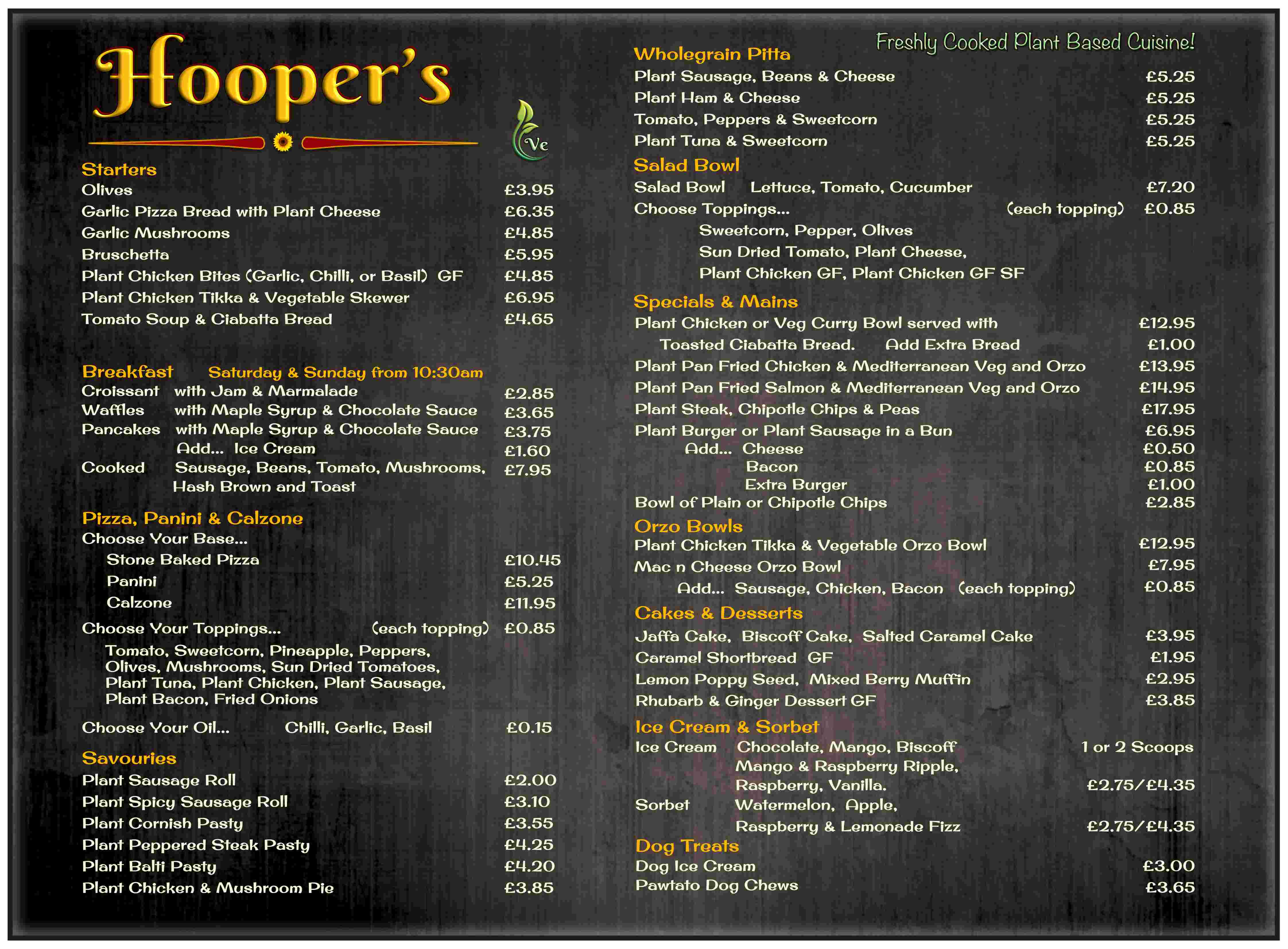 The Food Menu