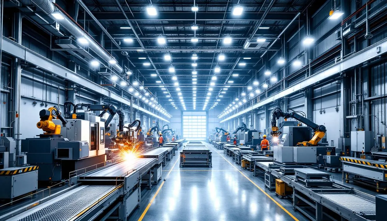 L'immagine raffigura uno stabilimento industriale pieno di vari tipi di macchinari e attrezzature, sottolineando l'importanza di una gestione efficace delle risorse industriali. Questo ambiente evidenzia la necessità di un software di gestione delle risorse aziendali per migliorare l'efficienza operativa e mantenere l'affidabilità delle risorse durante tutto il loro ciclo di vita.