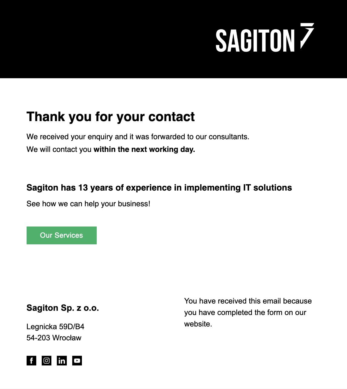 automated email confirmation