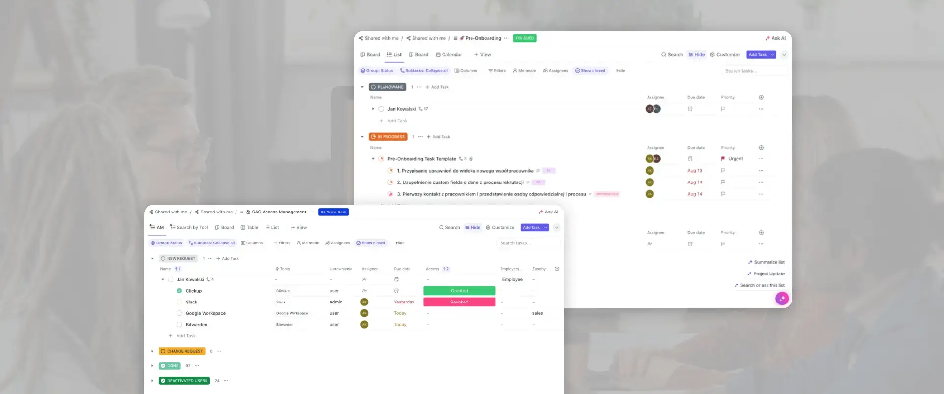 Automated system for onboarding process management