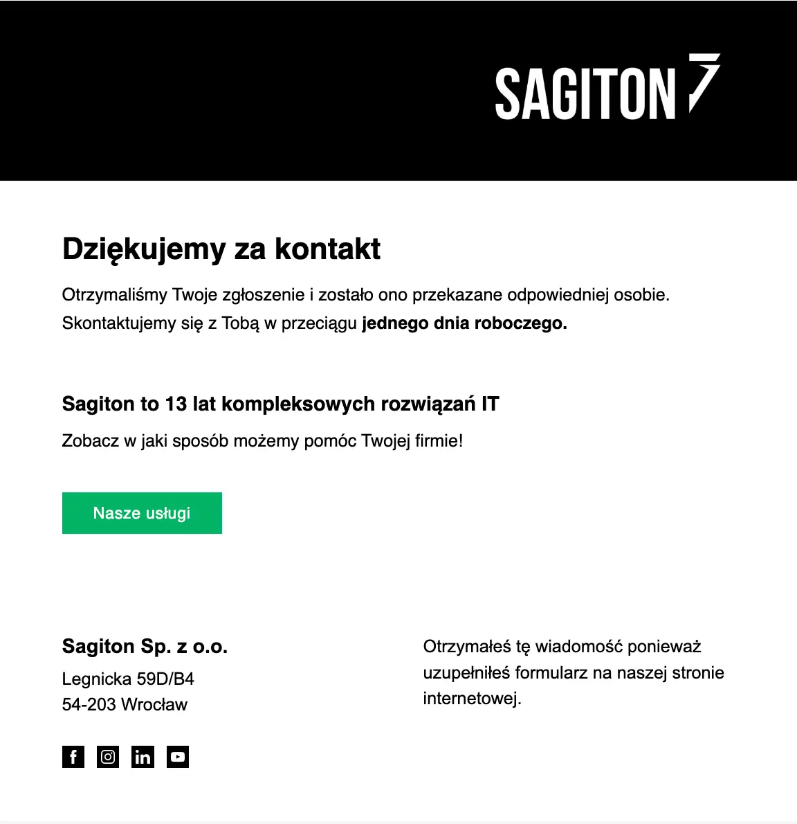 automatyczna odpowiedź e-mail