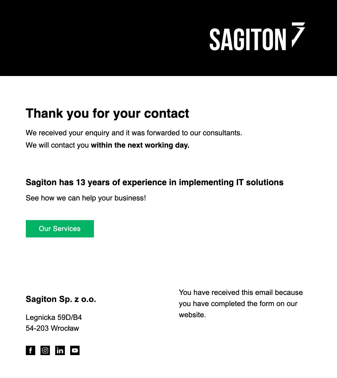 automated email confirmation