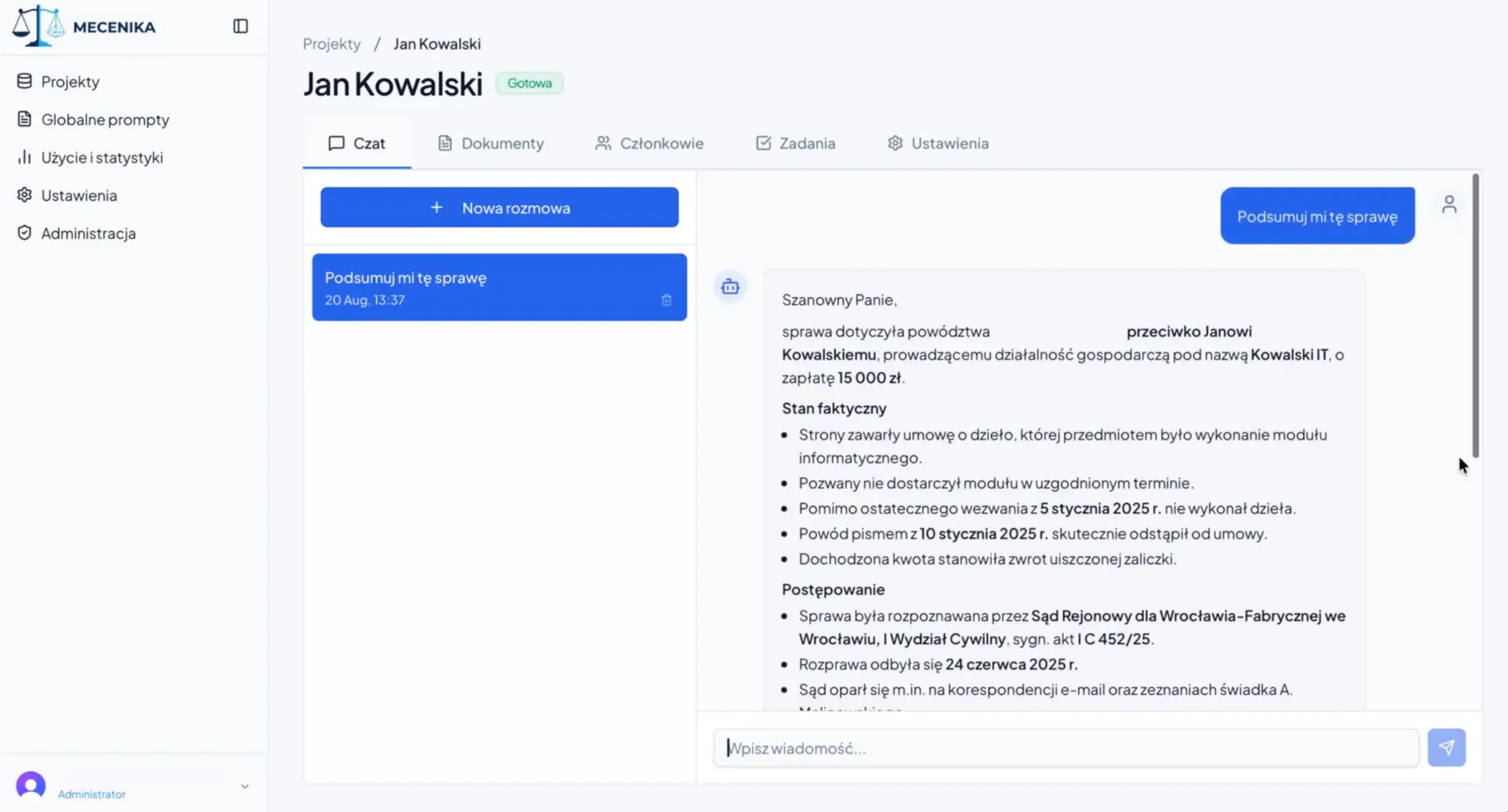 AI legal assistant for document analysis