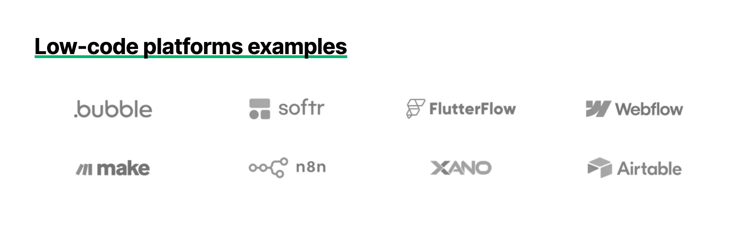 low-code platforms examples
