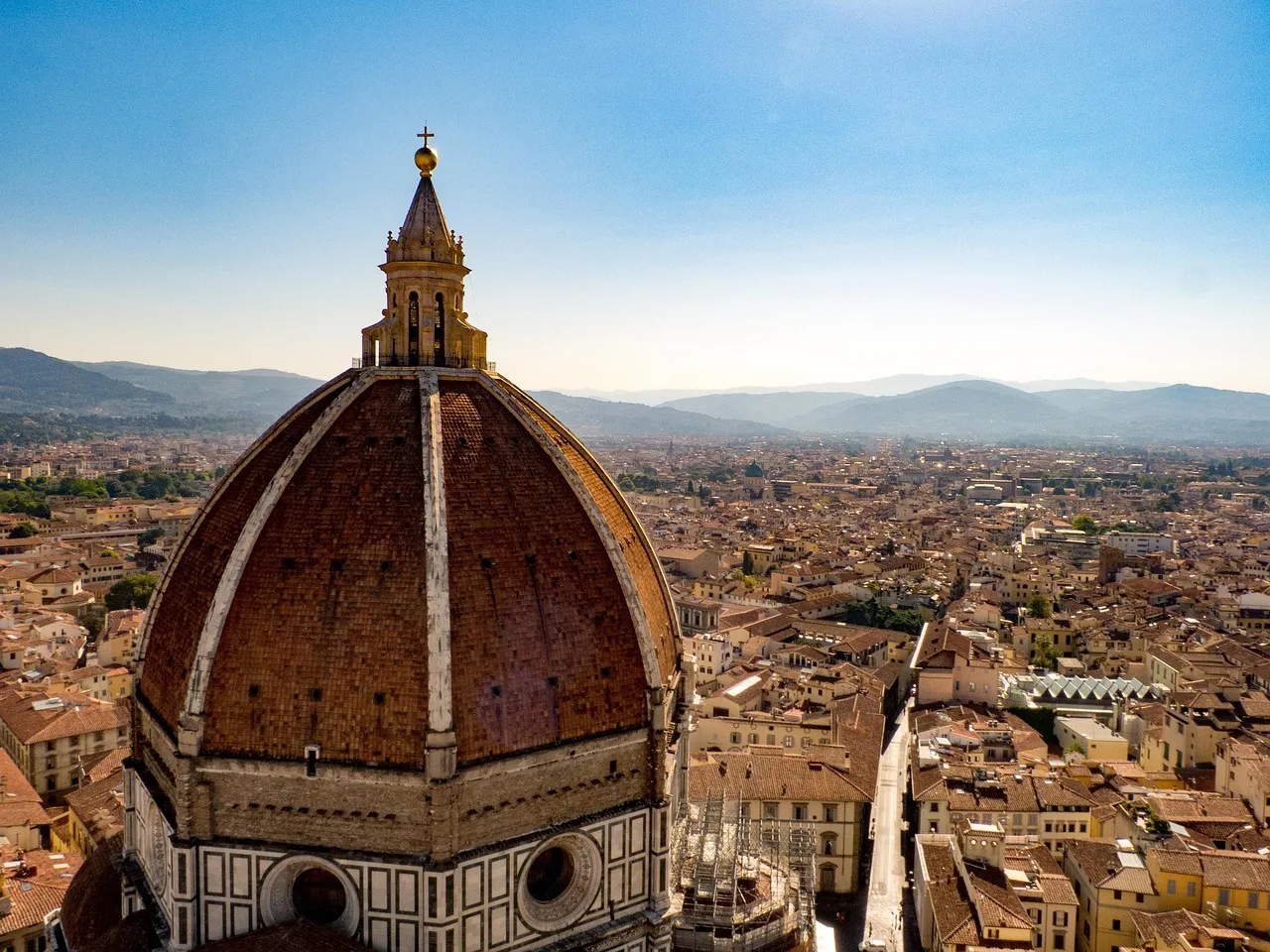 A view of Florence from the top of the dome.