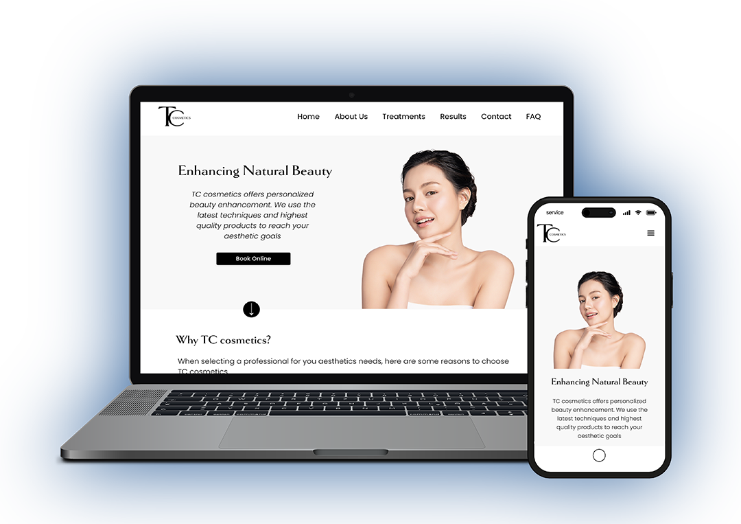 mockup of Tc website
