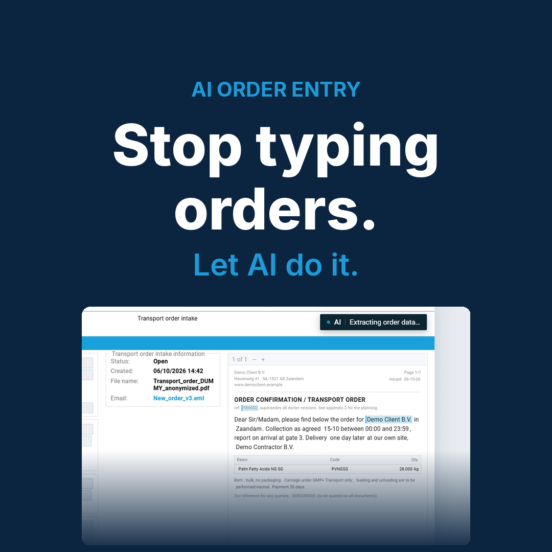 AI order entry in ONEtobeONE