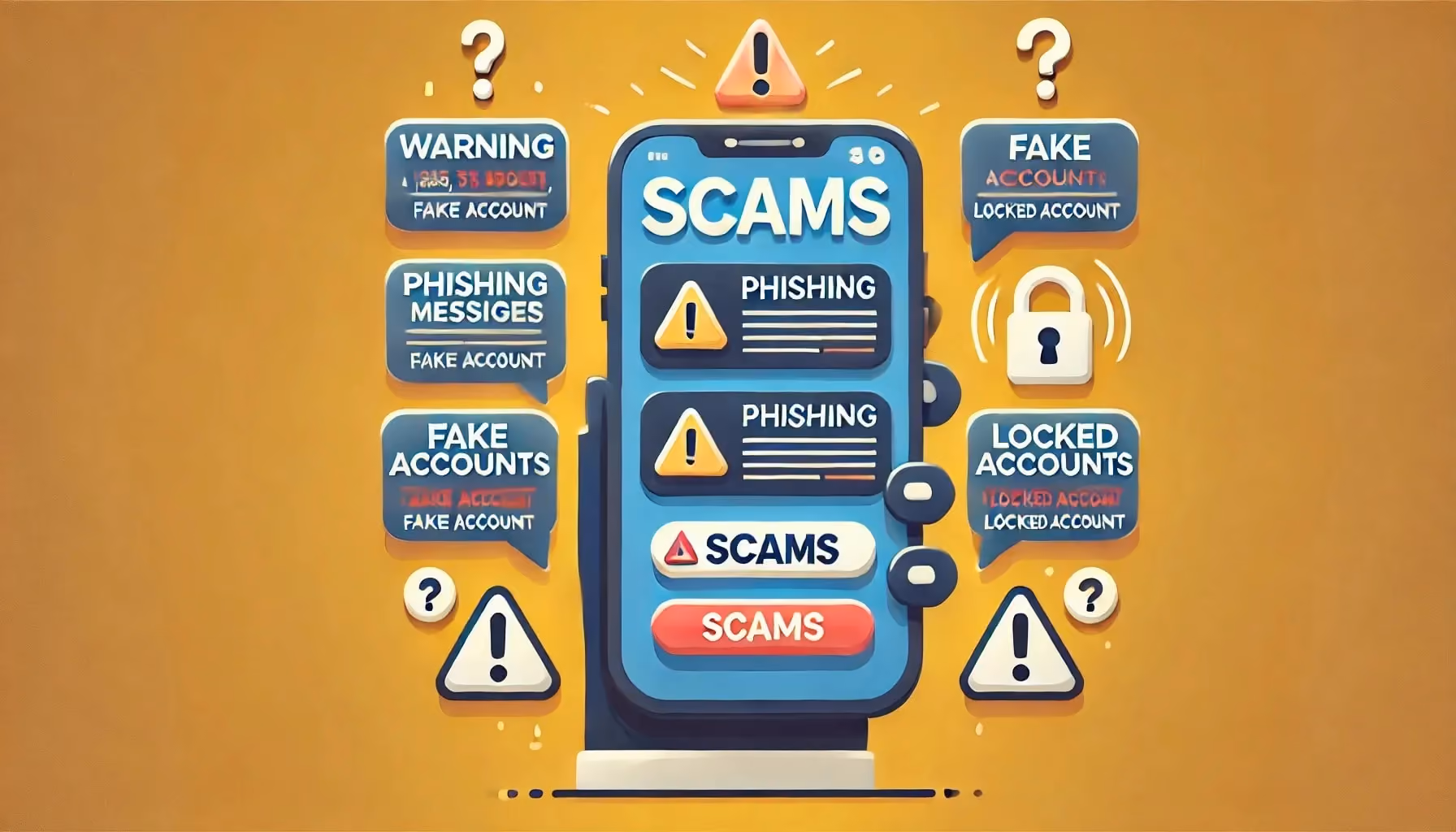 A checklist-style image showing key scam indicators-min
