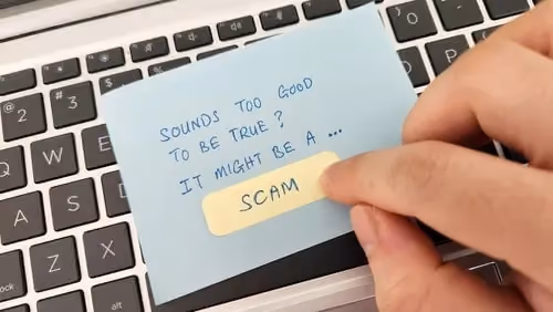 Scam alert concept
