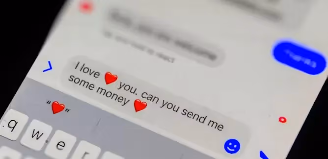 Catfishing fraud by asking for money and trapping someone into romance.