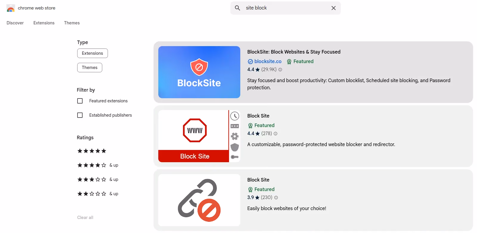 Chrome web store