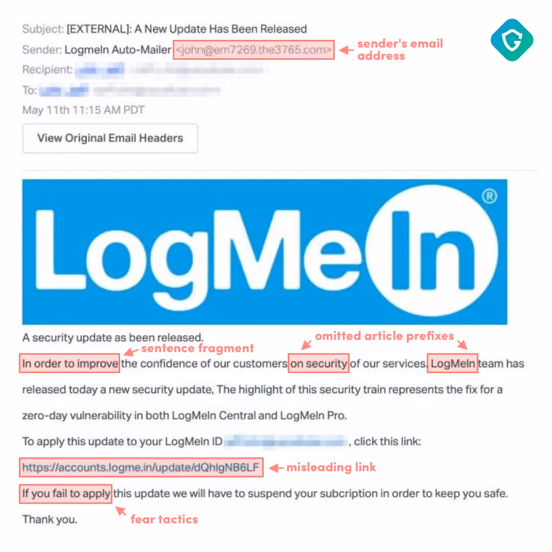 Logmein email