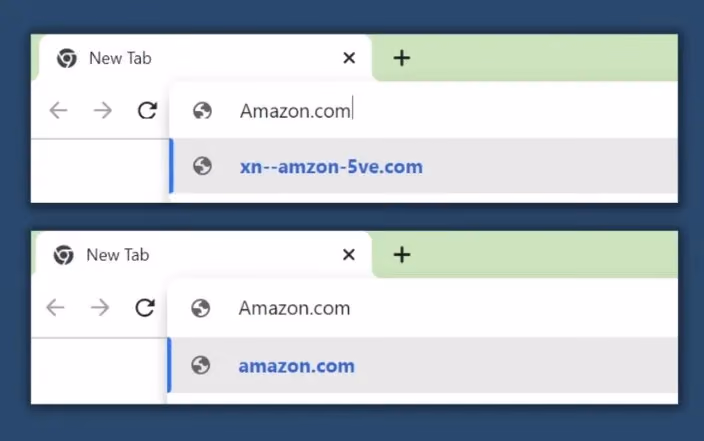 A phishing website mocking amazon.com in URL.