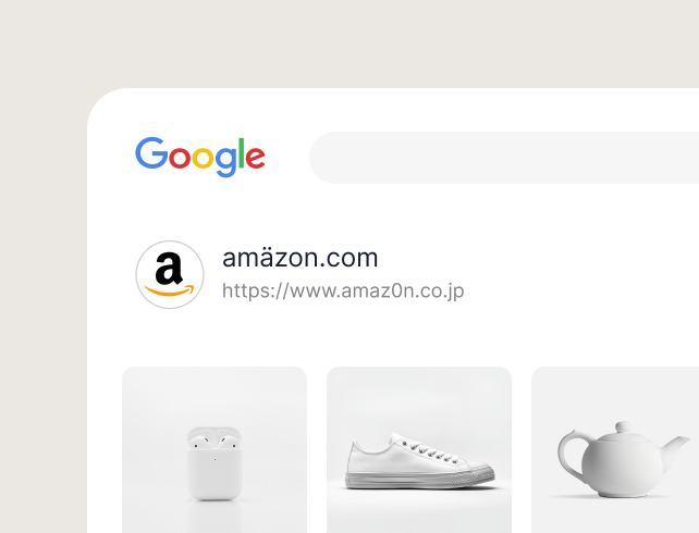 Illustration showing fake search results injected by scammers