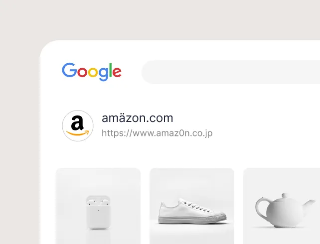Illustration showing fake search results injected by scammers