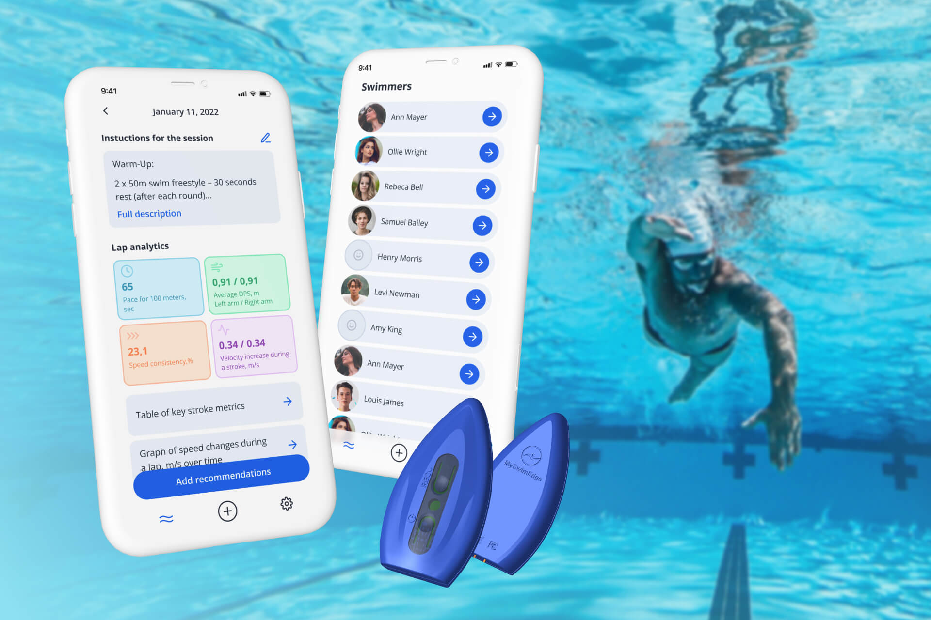 My SwimEdge: Building App for a Swim Training Detector with Olympic-Level Performance