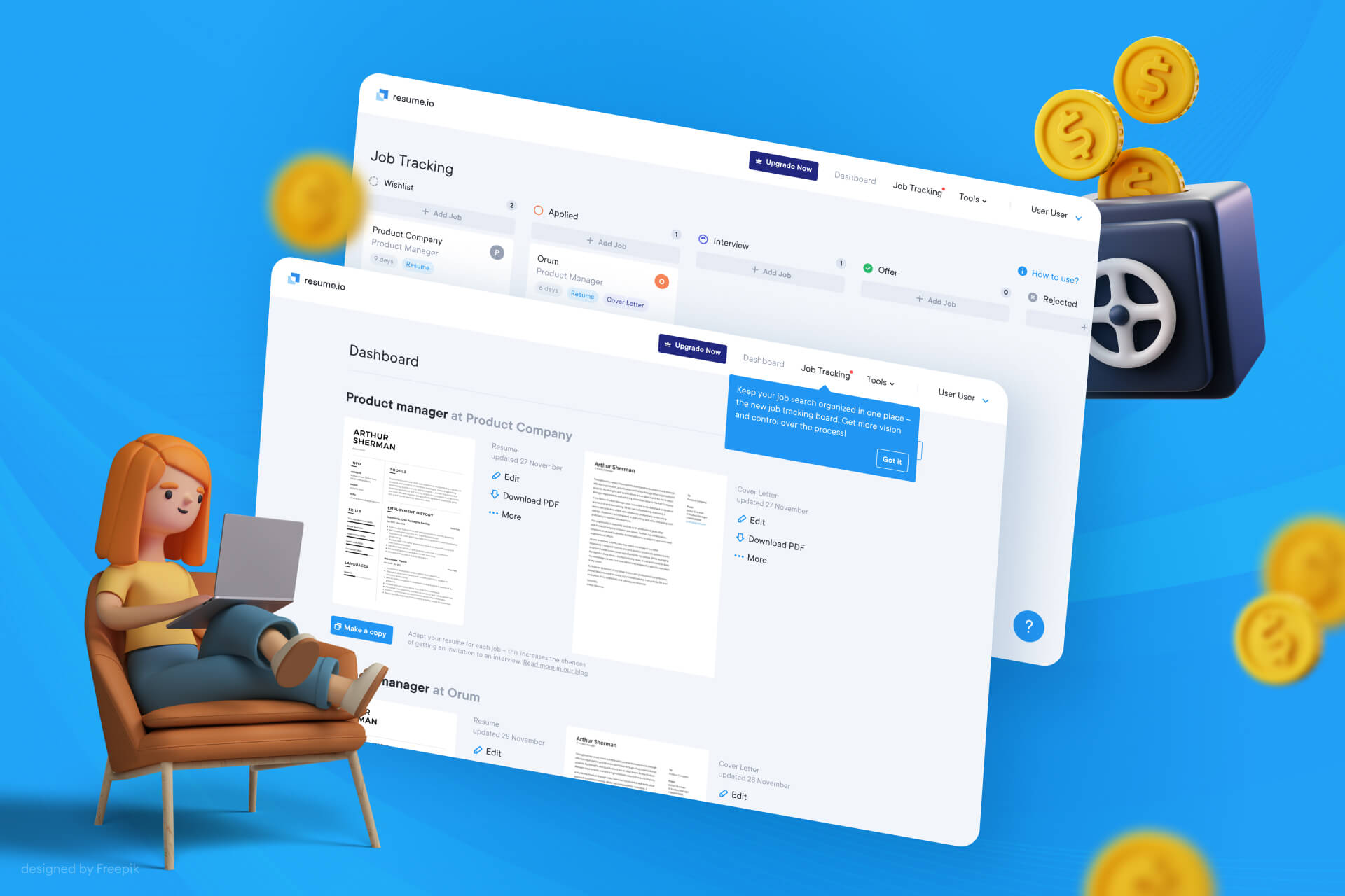 Resume.io: Enhancing User Engagement and LTV for a Resume Builder Platform through Design 
