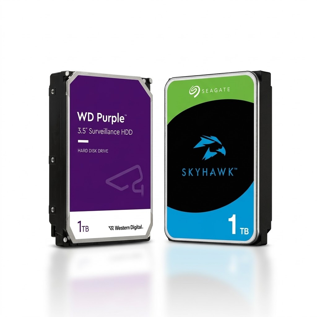 Disques durs vidéosurveillance WD Purple et Seagate SkyHawk