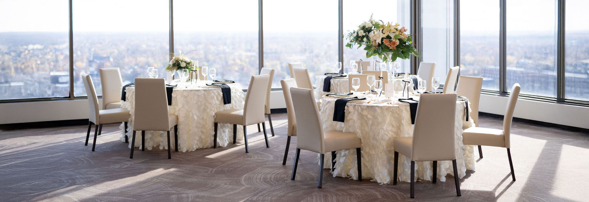A decorated venue