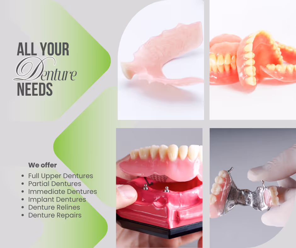 Denture poster displaying denture options