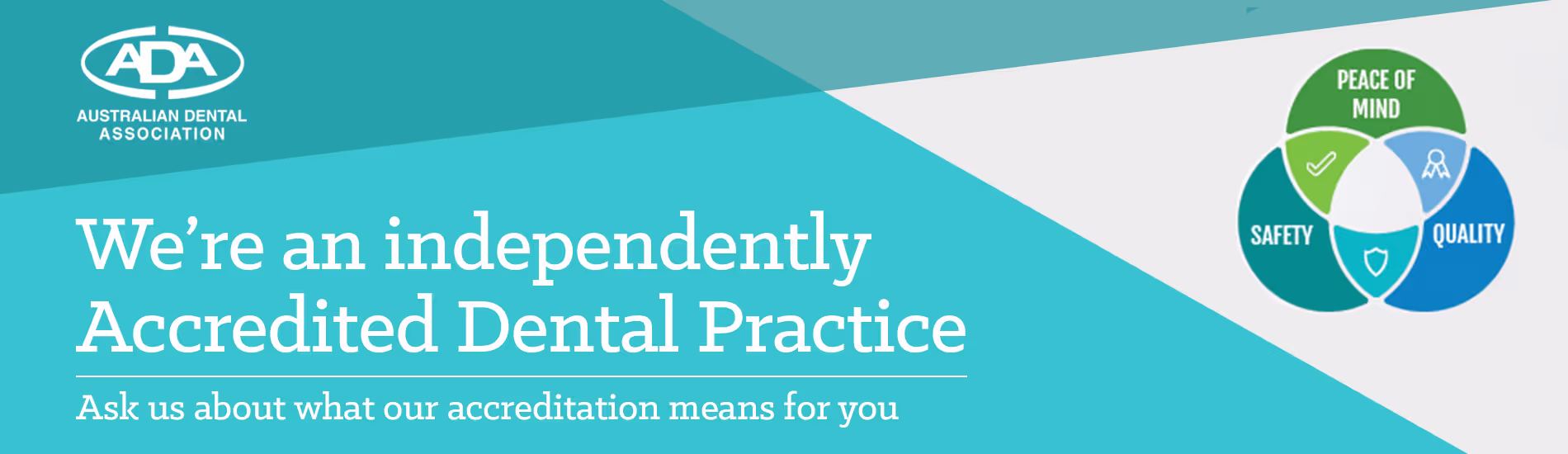 Independently accredited dental practice banner