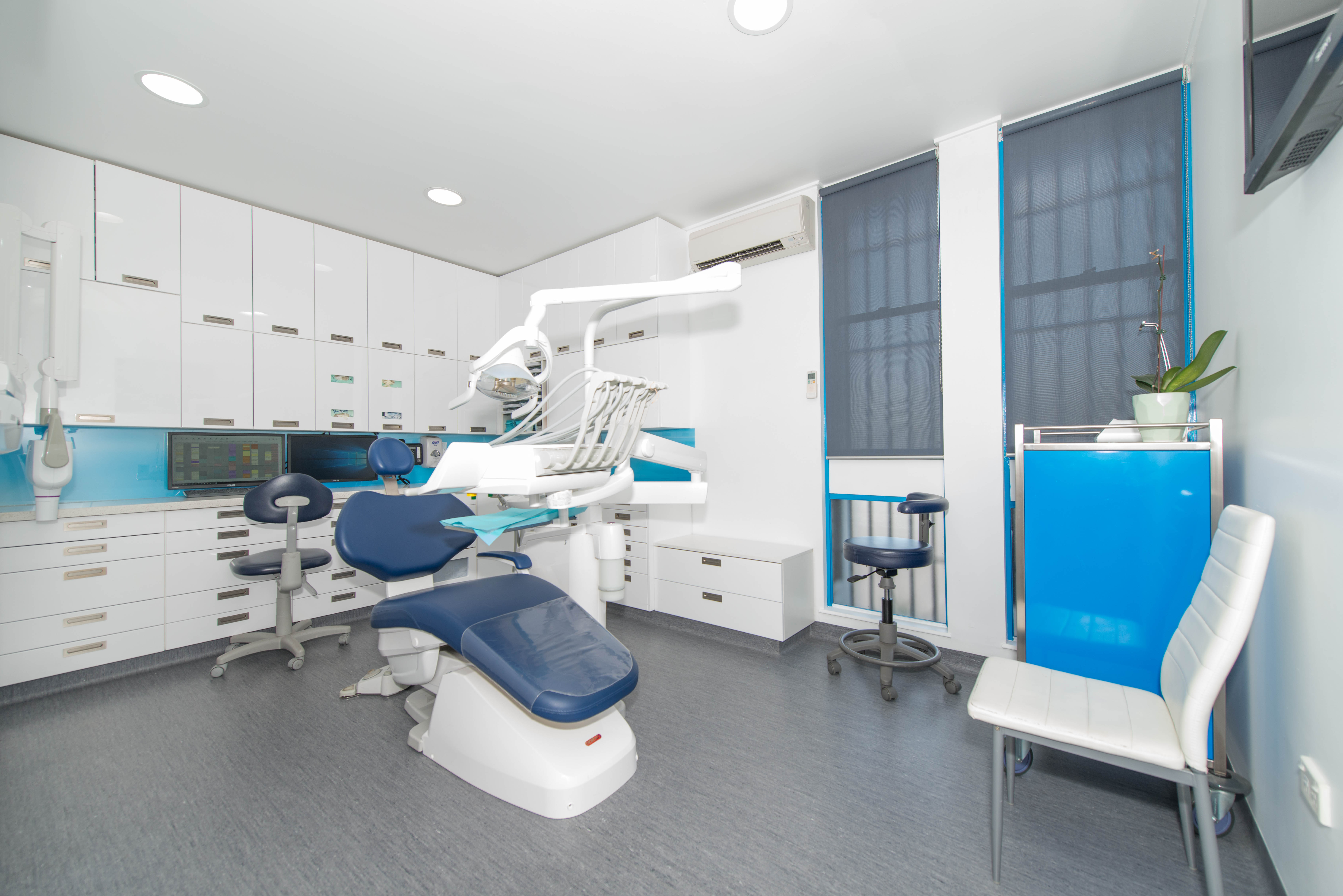 The inside of a dental surgery room