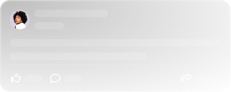 Abstract social media post