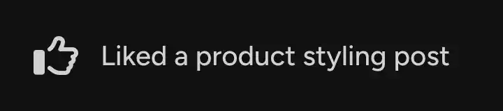 Notification of an app user liking a post