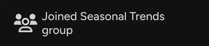 Notification of an app user joining a group