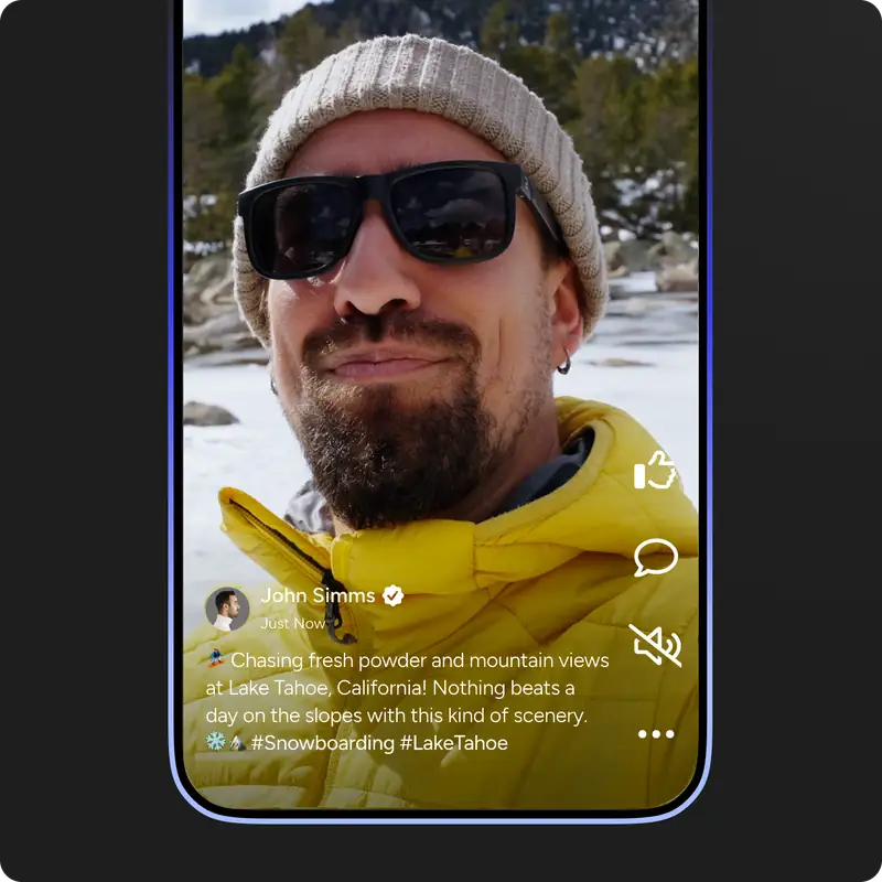 Social app with video stories