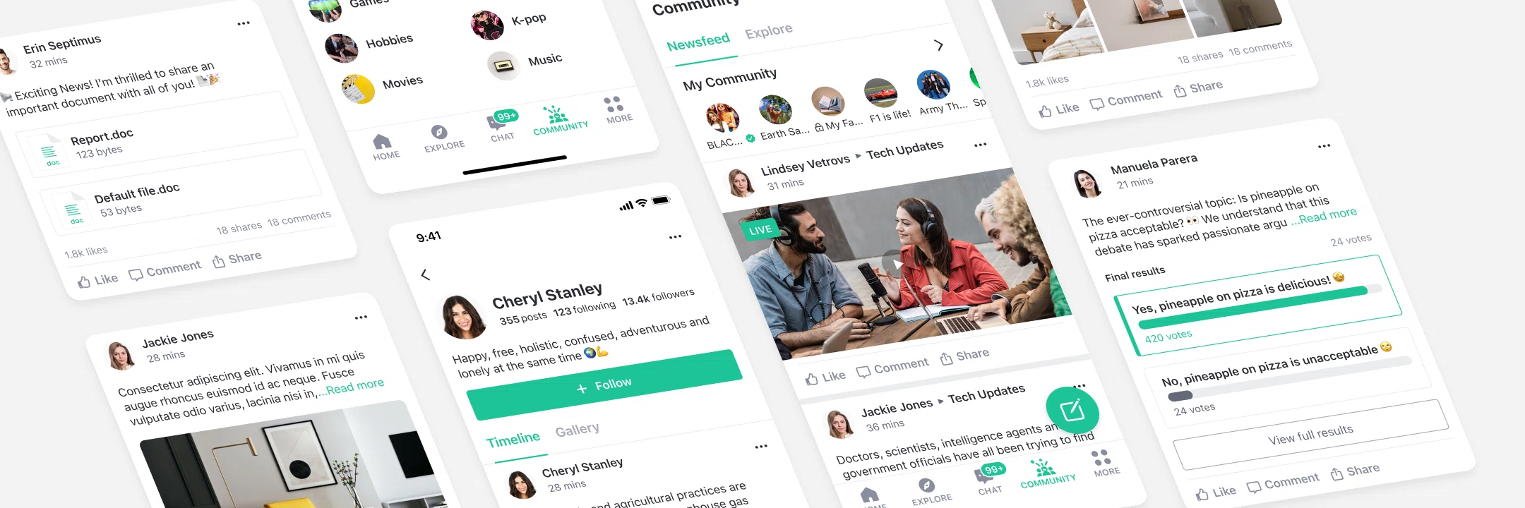 White-label social media UI kit