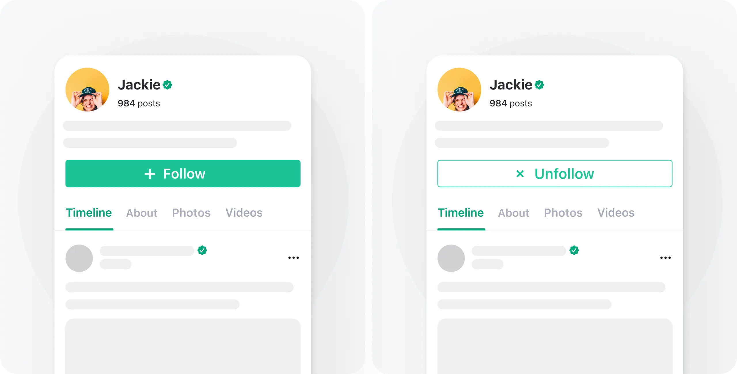 Follow and unfollow feature in Amity Social Cloud