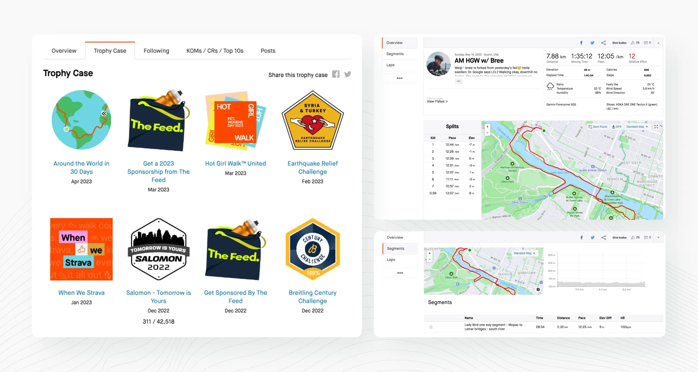 Strava overview dashboard