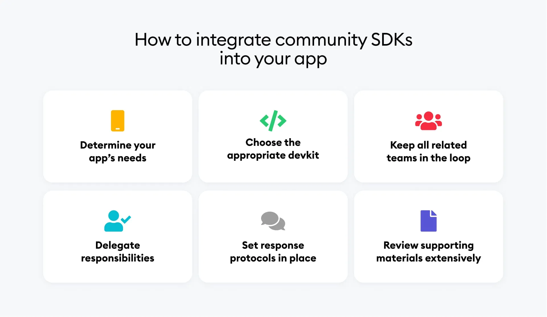How to integrate community SDKs into apps