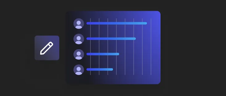 Abstract visualization of users who post the most
