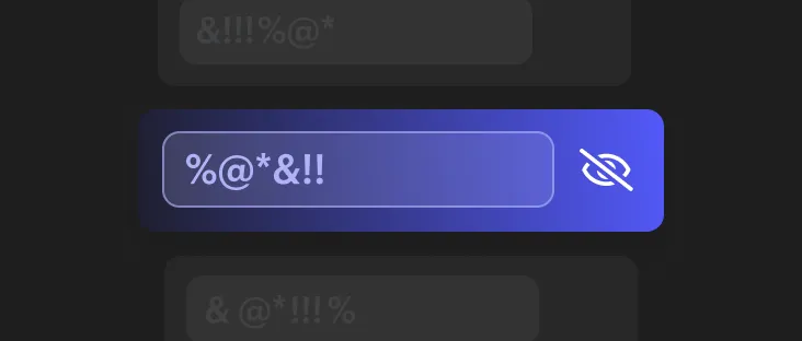 Live chat filters out predefined words automatically