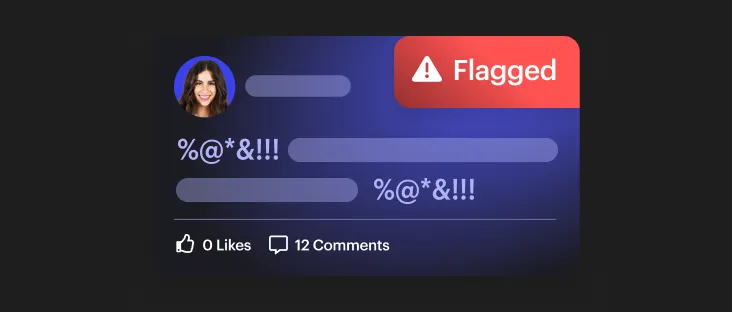 User-generated social network post that is flagged by other users