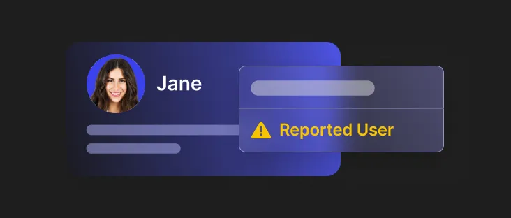 Button to report another user