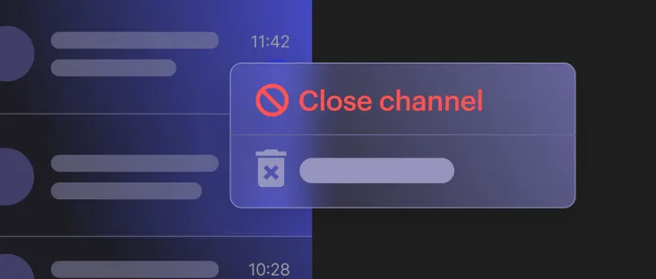 Abstract visualization of chat channels