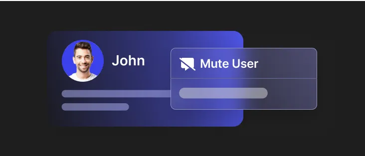 Moderator setting to mute a user