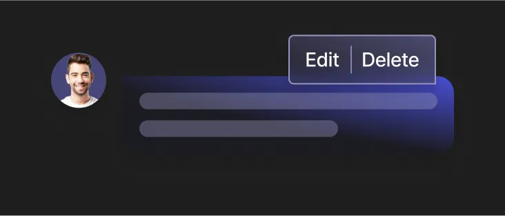 Edit and delete buttons