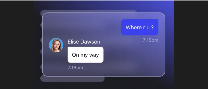 A preview of chat content