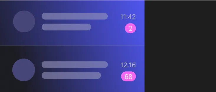 Unread message count