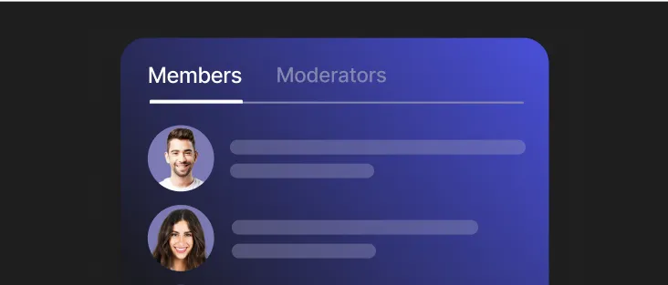Overview of all chat members in a chat room